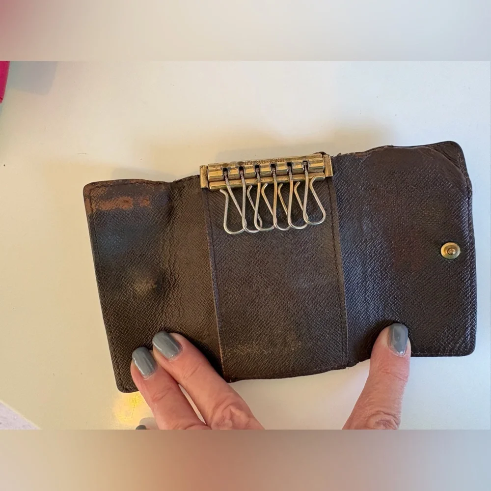 Louis Vuitton Damier Ebene 6 Ring Key Holder Wallet Project Repair